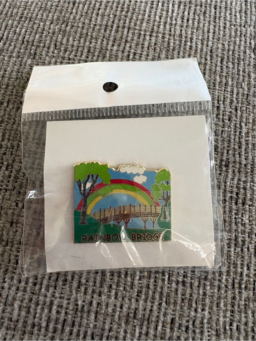 Rainbow Bridge Lapel Pin Pet Loss Memorial Keepsake Enamel